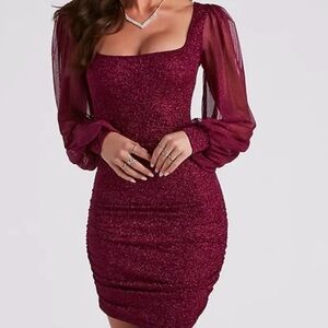 Glam Up The Night Glitter Mini Dress  size L